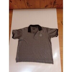 Harley Davidson Polo Shirt Mens L Grey/Black Short Sleeve Biker Motorcycle